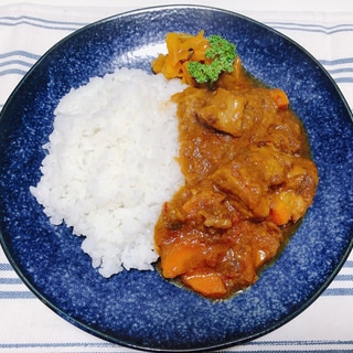 ルウから作る♪豚肉とナスのスパイスカレー